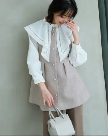 루일 에 부티크 컬러 트위드 지레 & 슬림 스트레이트 팬츠 세트