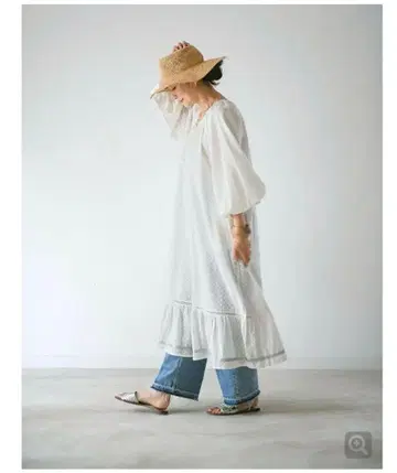 코튼 토비 자수 개더 원피스 2025SS