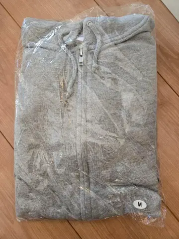 김쿠와이프 지퍼 후드티 M 사이즈 믹스 그레이