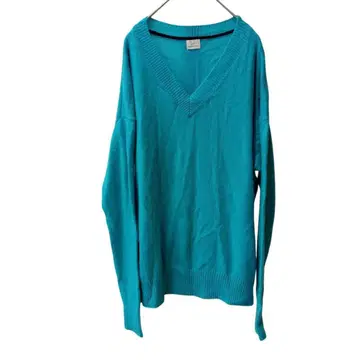 그린 레이블 [ M ] 스웨터 V넥 여성용 USED 구제 의류