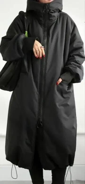 [ 미사용 새상품 ] Antiqua 빅 지퍼 롱 코트 [ 택 포함 ]