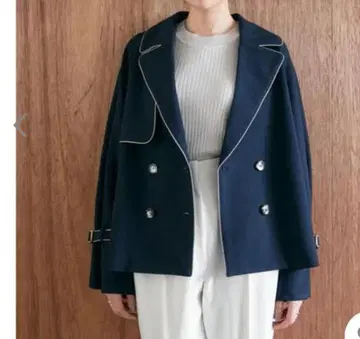 YECCA VECCA 숏 트렌치코트 네이비