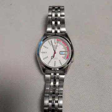 SEIKO 자동 와인딩 시계 화이트 다이얼