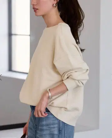 미사용 새상품 프레임워크 FRAMeWORK 린넨 블렌드 미니 쭈리 풀오버