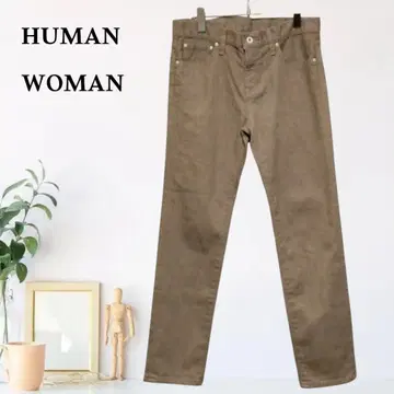 zB1043 [ L ] HUMAN WOMAN 데님 스티치 스트레이트 레그