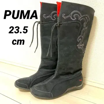 [새상품급] PUMA 블랙 스웨이드 롱 부츠 23.5cm