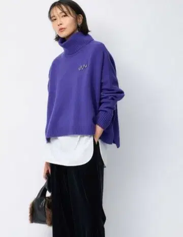 23구 울 캐시미어 니트 판초