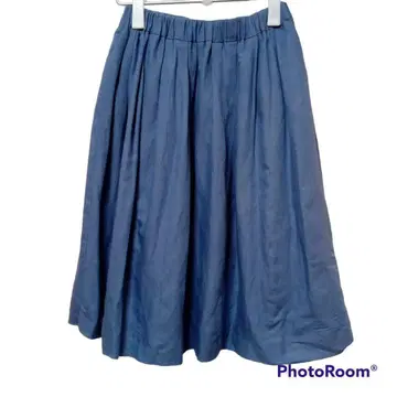 Techichi 테치치 [ M ] 미디 스커트 플레어 린넨 45% 여성용