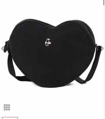 CHUMS 하트 숄더백 맨투맨 블랙