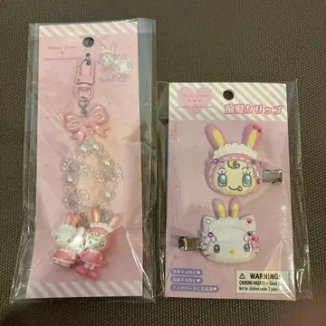 새상품 헬로키티 메조피아노 2세트 키링 산리오 앞머리 클립