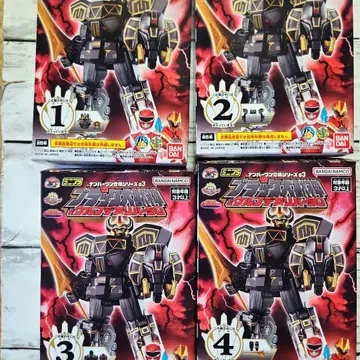 선착순 미니프라 [ 블랙 대수신 1234 세트 ] 넘버원 전대 고쥬우쟈