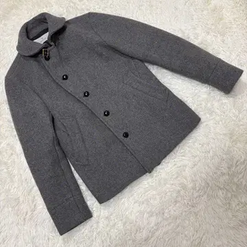 에디피스 멜톤 코트 헤링본 그레이 44 S 싸개 단추