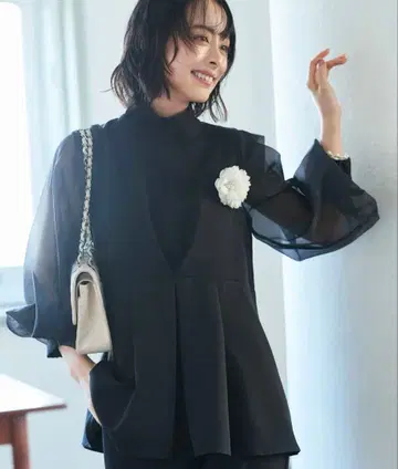 [컨디션 최상] 결혼식 졸업식 쉬폰 수트 셋업 네이비 LL