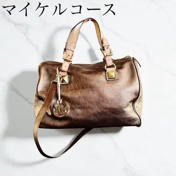 마이클코어스 2WAY 가죽 백 골드 계열 숄더 사선