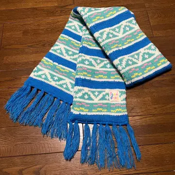 페코클럽 보더 무늬 머플러*파랑, 블루