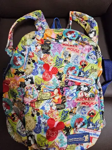 미키마우스 컬러풀 백팩 중형