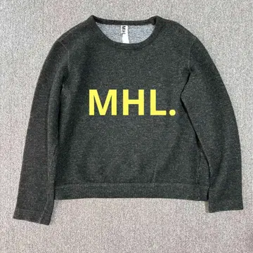 MHL. 짙은 녹색 울 코튼 오버 사이즈 니트