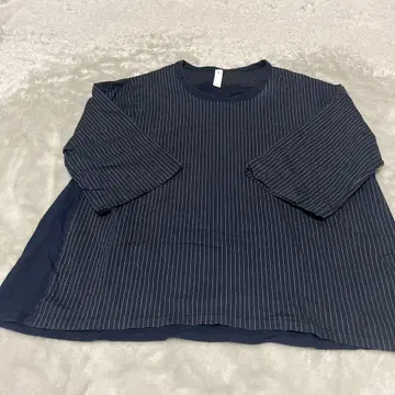 Prit 7부 스트라이프 티셔츠 네이비 사이즈 1