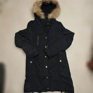 코코딜 퍼 부착 모즈 코트 M