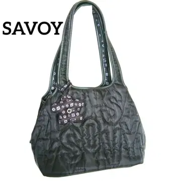 SAVOY 사보이 퀼팅 토트백 숄더 블랙
