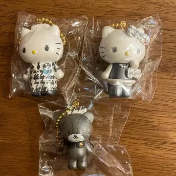 헬로키티 모노크롬 걸리시 시크릿 마스코트 참 3종 세트