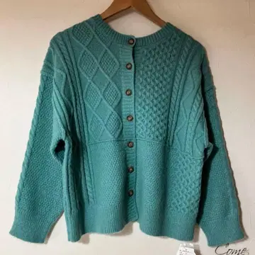 패치워크 케이블 앞뒤 2WAY 니트 사만사 모스모스 가디건 SM2