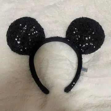 디즈니 머리띠 미키 블랙 스팽글
