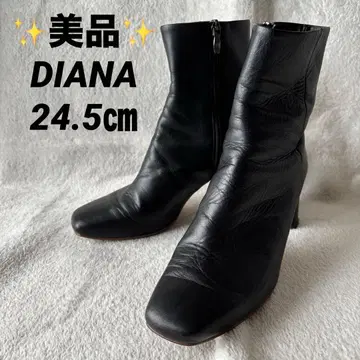 새상품급 DIANA 다이애나 숏부츠 24.5cm 일본제 가죽