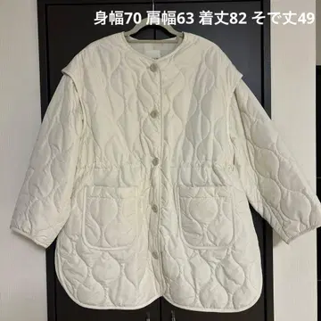 LEPSIM 렙심 에어 서멀 2WAY 퀼팅 코트 아이보리