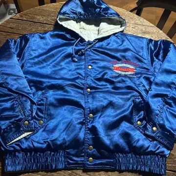 VIVA 비바 아메리칸 스타일 후드티 새틴 바시티 자켓 블랙 M 사이즈