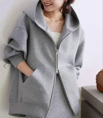 슬로브 이에나 그레이 프리 사이즈 집업 후드티