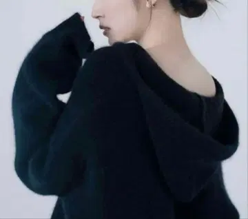 프레이 아이디 FRAY I.D 니트 후디 블랙