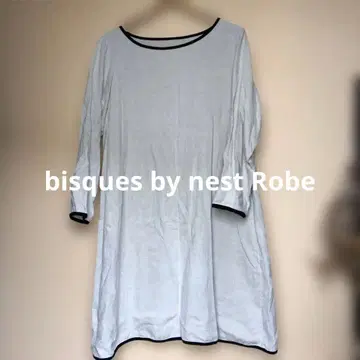 bisque by nest Robe 파이핑 린넨 튜닉 원피스