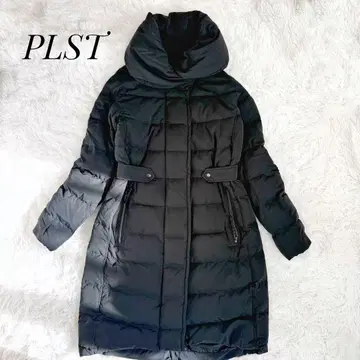 [ 새상품급 ] 인디비 롱 다운 코트 A라인 숄카라 블랙