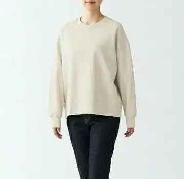 무인양품 초장면 속기모 풀오버 내추럴