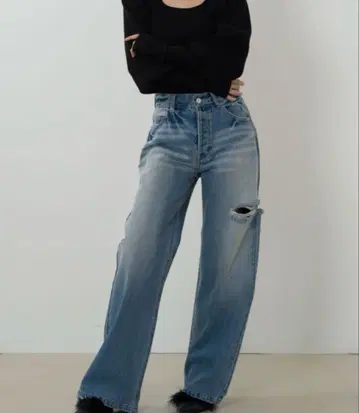 SENEE 세니 루즈 빈티지 라이크 데님 M 사이즈