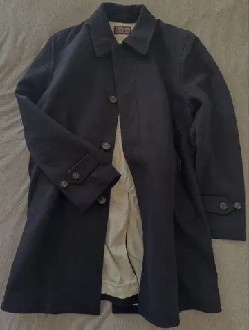 BLUE BLUE 네이비 울 롱 코트 S 사이즈