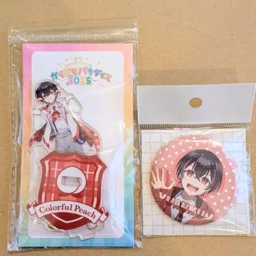 컬러풀 피치 유안 군 캔뱃지 아크릴 스탠드 카라피치 파라다이스 전시회