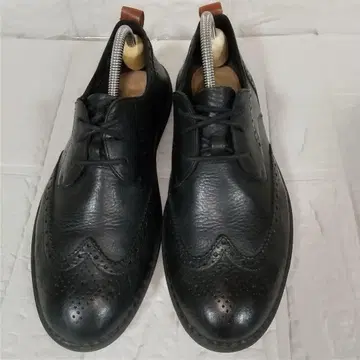 Clarks 코뮤터 텅 윙팁 슈즈 가죽 신발 블랙 26.5