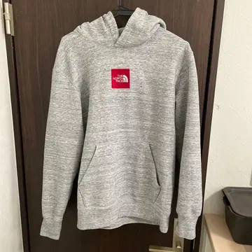 THE NORTH FACE 박스 로고 그레이 후드티