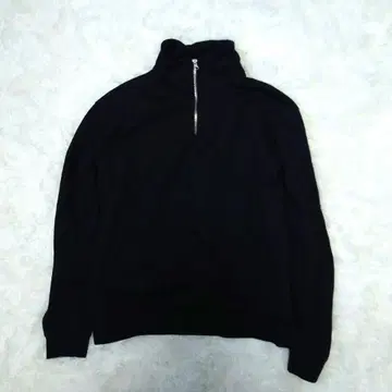 ZARA 하프 지퍼 맨투맨 속기모 블랙 L