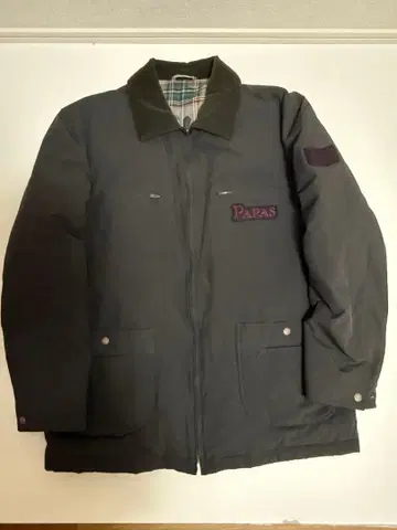 papas 남성용 아우터 블루종 카라 부착 다운 M 사이즈