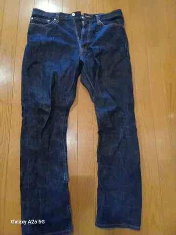 X-LARGE 데님 청바지 34인치 다크 블루