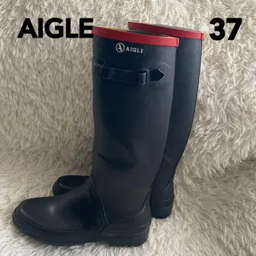 AIGLE 장화 블랙/레드 37