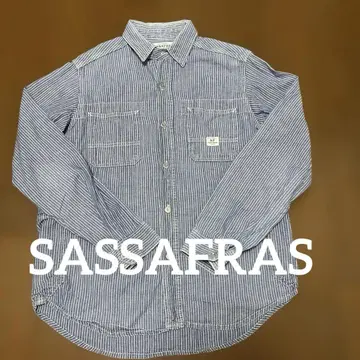SASSAFRAS 사사플러스 레일로드 스트라이프 셔츠