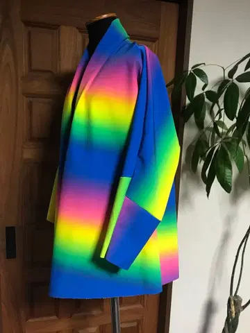 핸드메이드 자켓 스키웨어 원단 사용 넥워머 후드 부착