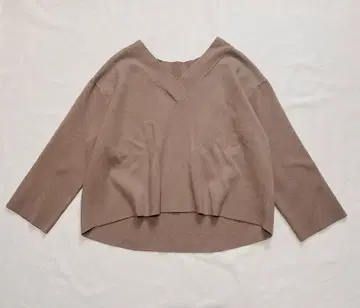 Spick & Span 브라운 V넥 긴팔 니트