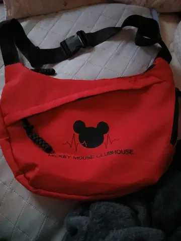 미키마우스 클럽하우스 숄더백 레드