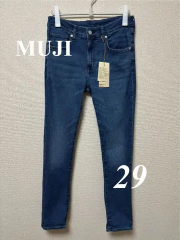 [무인양품] 새상품급 스트레치 데님 슬림 팬츠 W29 블루 완판템