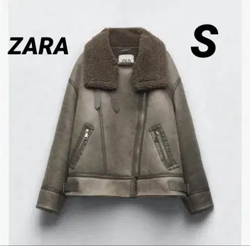 ZARA 페이크 무스탕 자켓 더블 페이스 자켓 보아 S